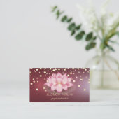 Elegant Beruflich Diamonds Dark Red Lotus Visitenkarte (Stehend Vorderseite)
