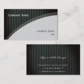Elegant Beruflich| Dunkle Streifen Visitenkarte (Vorne/Hinten)