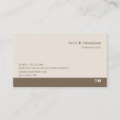 Elegant Beruflich einfach Minimalistisch modern Visitenkarte (Rückseite)