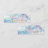 Elegant Beruflich Hearts Holographic OpaL Gold Treuekarte (Vorne/Hinten)