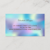 Elegant Beruflich, holografisch, Donuts, Bäckerei Visitenkarte (Rückseite)