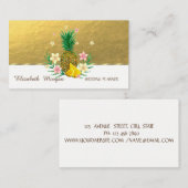 Elegant Beruflich,Imitate Gold,Ananas-Blume Visitenkarte (Vorne/Hinten)