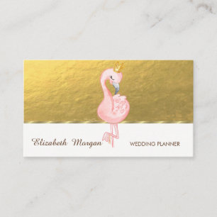 Elegant Beruflich, Imitate Gold, rosa Flamingo Cro Visitenkarte