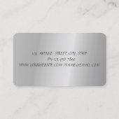 Elegant Beruflich Mandala Silver Confetti Yoga Visitenkarte (Rückseite)