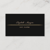 Elegant Beruflich Minimalistisch einfach, schwarz Visitenkarte (Vorderseite)