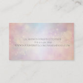 Elegant Beruflich Modern, Bokeh Silver Lotus Visitenkarte (Rückseite)