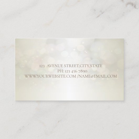 Elegant Beruflich Modern Bokeh Simple Visitenkarte (Rückseite)