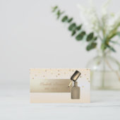 Elegant Beruflich, modern,Confetti,Nagelpolnisch Visitenkarte (Stehend Vorderseite)