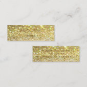 Elegant Beruflich Modern Glittery Bokeh Mini Visitenkarte (Vorne/Hinten)