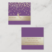 Elegant, Beruflich modern, Konfetti, hohe Ferse Quadratische Visitenkarte (Vorne/Hinten)