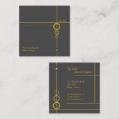 Elegant Beruflich Quadratische Visitenkarte (Vorne/Hinten)