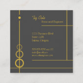 Elegant Beruflich Quadratische Visitenkarte (Rückseite)