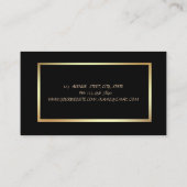 Elegant Beruflich, schwarz, Rahmen, Palm Tree Visitenkarte (Rückseite)