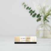 Elegant Beruflich, schwarz, schick Mini Visitenkarte (Stehend Vorderseite)