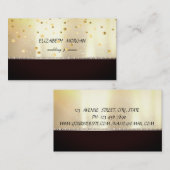Elegant Beruflich, schwarz, silbern, konfetti Visitenkarte (Vorne/Hinten)