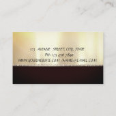 Elegant Beruflich, schwarz, silbern, konfetti Visitenkarte (Rückseite)