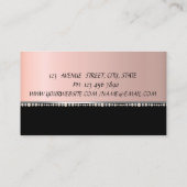 Elegant Beruflich, schwarz Visitenkarte (Rückseite)