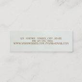 Elegant Beruflich stilvoll modern gestreift Mini Visitenkarte (Rückseite)