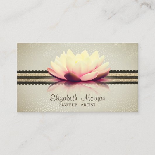 Elegant Beruflich stilvoll modern, Lotus Visitenkarte (Vorderseite)