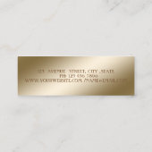 Elegant Beruflich stilvoll modern Mini Visitenkarte (Rückseite)