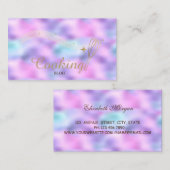 Elegant Beruflich, Whisk, holografisches Kochen Visitenkarte (Vorne/Hinten)