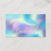 Elegant Beruflich, Whisk, Kochen, holografisch Visitenkarte (Vorderseite)
