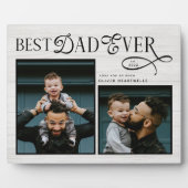 Elegant Best Dad Ever Fathers Day Photo  Fotoplatte (Vorderseite)
