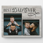 Elegant Best Dad Ever Fathers Day Photo  Fotoplatte (Vorderseite)