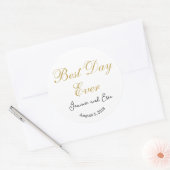 ELEGANT BEST DAY JE GASTGESCHENK HOCHZEIT STICKERS (Umschlag)