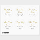ELEGANT BEST DAY JE GASTGESCHENK HOCHZEIT STICKERS (Blatt)