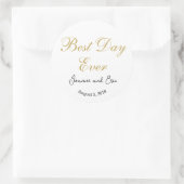 ELEGANT BEST DAY JE GASTGESCHENK HOCHZEIT STICKERS (Tasche)
