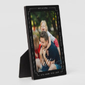 Elegant Best Father Ever Foto Keepake Black Fotoplatte (Seite)