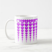 Elegant Best Grandma Neon Lila Heart Tinsels Kaffeetasse (Links)