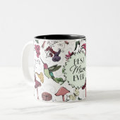 Elegant Best Mom Ever Modern Hummingbird & Flowers Zweifarbige Tasse (Vorderseite Links)