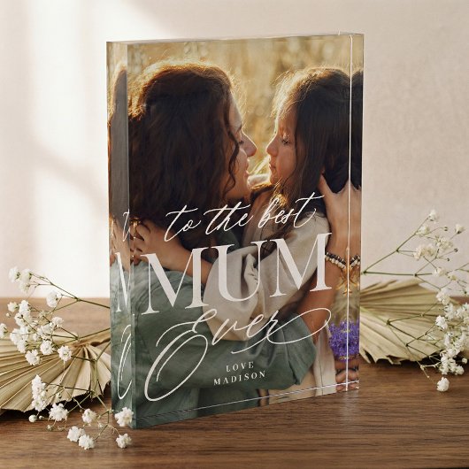 Elegant Best Mum Ever Collage Mothers Day keepsake Fotoblock