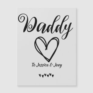 elegant, bester Papa aller Zeiten, Papa-Liebe pers Magnetkarte