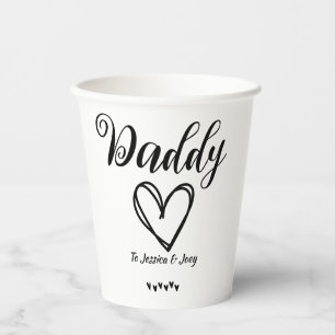elegant, bester Papa aller Zeiten, Papa-Liebe pers Pappbecher