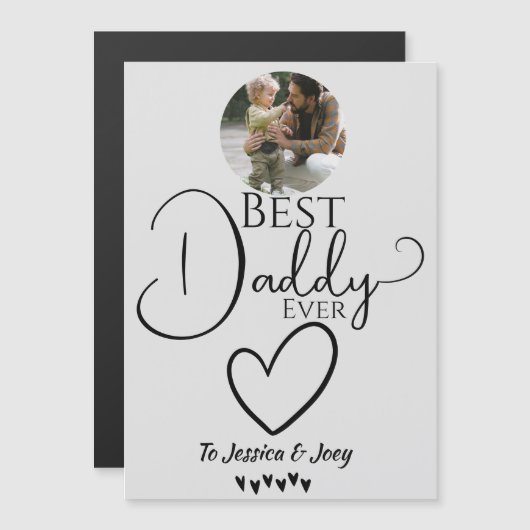 elegant, bester Papa aller Zeiten, personifizieren Magnetkarte (Vorne/Hinten)