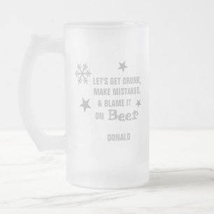 Elegant Betrunken werden Mattglas Bierglas