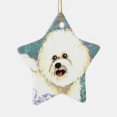 Elegant Bichon Frise Keramik Ornament (Rechts)