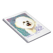 Elegant Bichon Frise Notizblock (Rechte Seite)