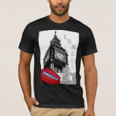 Elegant Big Ben Clock Tower London Rotes Telefon T-Shirt (Vorderseite)