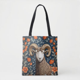Elegant Big Horn Sheep William Morris Inspired Tasche
