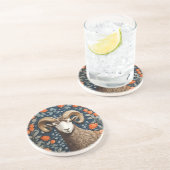 Elegant Big Horn Sheep William Morris Inspiriert Getränkeuntersetzer (Seite)