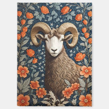 Elegant Big Horn Sheep William Morris Inspiriert