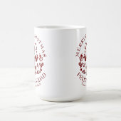 Elegant Bilingual Burgundy Birds Weihnachten Kaffeetasse (Mittel)