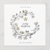 Elegant Bio Kraft Wreath Frohe Weihnachten (Vorderseite)