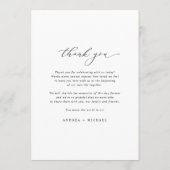 Elegant Birch Tree Aspen Greenerity Wedding Menu Menükarte (Rückseite)