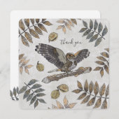 Elegant Bird Natur danke mit Unterschrift (Vorne/Hinten)