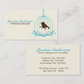 Elegant Birdcage Visitenkarte (Vorne/Hinten)